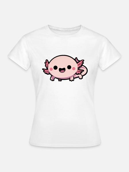 Süßer Chibi Axolotl - Frauen T-Shirt - Weiß