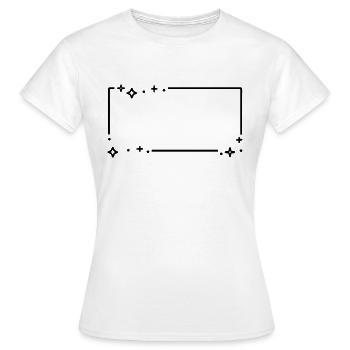 Sternchen Sterne Rahmen - Frauen T-Shirt - Weiß - Vorne - AI Model Female 172 dark (172cm)