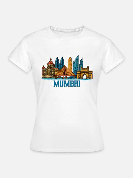 mumbai indien city - Frauen T-Shirt - Weiß