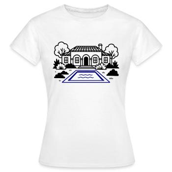 Finca Haus Villa - Frauen T-Shirt - Weiß - Vorne - AI Model Female 172 dark (172cm)