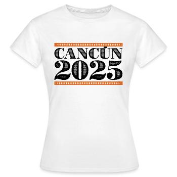 Cancun 2025 - Women's T-Shirt - white - Front - AI Model Female 172 dark (172cm)