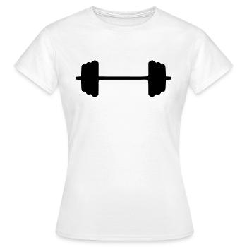 Gewichte - Frauen T-Shirt - Weiß - Vorne - AI Model Female 172 dark (172cm)