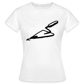 Outils de la truelle - T-shirt Femme - blanc - Devant - AI Model Female 172 dark (172cm)