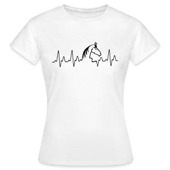 Herzschlag Pferd HD - Frauen T-Shirt - Weiß - Vorne - AI Model Female 172 dark (172cm)