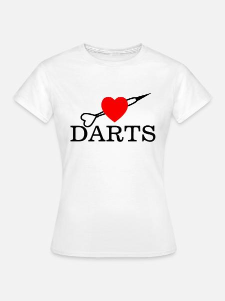 Darts Dart - T-shirt dam - vit