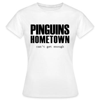 ville natale des pingouins - T-shirt Femme - blanc - Devant - AI Model Female 172 dark (172cm)