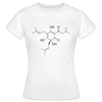 Molécule de bière. - T-shirt Femme - blanc - Devant - AI Model Female 172 dark (172cm)