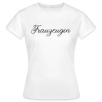Trauzeugin - JGA - Hochzeit - Feier - Frauen T-Shirt - Weiß - Vorne - AI Model Female 172 dark (172cm)