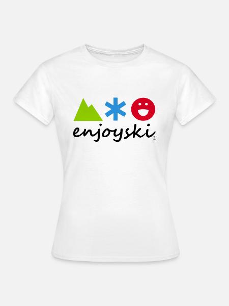 ENJOYSKI 2022 schwarze Ausgabe - Frauen T-Shirt - Weiß