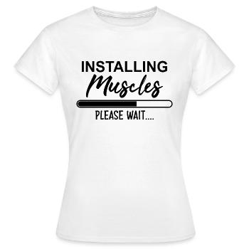 l’installation de muscles - T-shirt Femme - blanc - Devant - AI Model Female 172 dark (172cm)