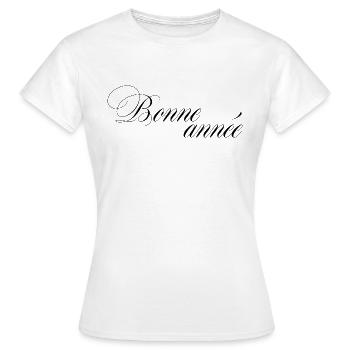 Bonne année - T-shirt Femme - blanc - Devant - AI Model Female 172 dark (172cm)