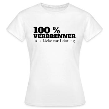 100% Verbrenner Motor Autoaufkleber Sticker Auto - Frauen T-Shirt - Weiß - Vorne - AI Model Female 172 dark (172cm)