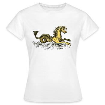 Hippocampe - T-shirt Femme - blanc - Devant - AI Model Female 172 dark (172cm)
