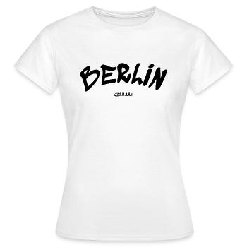 Berlin - Allemagne - Allemagne - Porte de Brandebourg - T-shirt Femme - blanc - Devant - AI Model Female 172 dark (172cm)