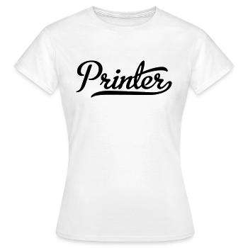 Imprimante - T-shirt Femme - blanc - Devant - AI Model Female 172 dark (172cm)