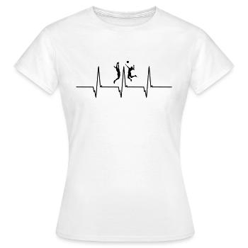 Volleyball Herzschlag Frauen VolleyLadies - Frauen T-Shirt - Weiß - Vorne - AI Model Female 172 dark (172cm)