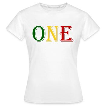 Eins - Frauen T-Shirt - Weiß - Vorne - AI Model Female 172 dark (172cm)