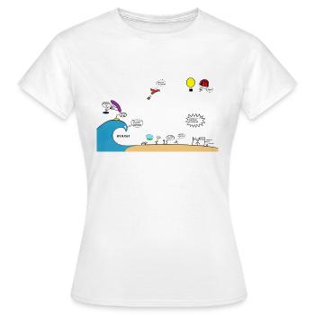 Tsunami - Frauen T-Shirt - Weiß - Vorne - AI Model Female 172 dark (172cm)