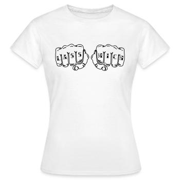 Lass Mich! - Frauen T-Shirt - Weiß - Vorne - AI Model Female 172 dark (172cm)