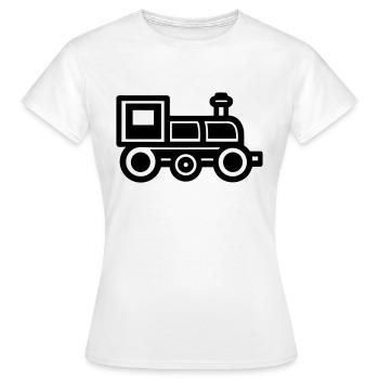 Lokomotive - Frauen T-Shirt - Weiß - Vorne - AI Model Female 172 dark (172cm)