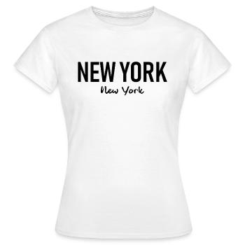 New York City - NYC - Manhattan - Brooklyn - T-shirt Femme - blanc - Devant - AI Model Female 172 dark (172cm)