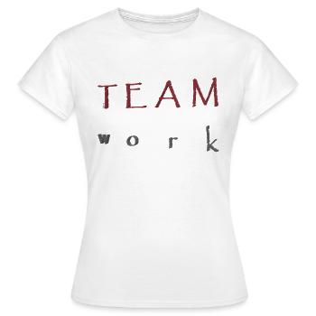 TRAVAIL D’ÉQUIPE - T-shirt Femme - blanc - Devant - AI Model Female 172 dark (172cm)