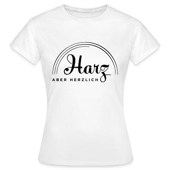 Harz aber herzlich - Frauen T-Shirt - Weiß - Vorne - AI Model Female 172 dark (172cm)