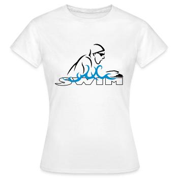 Brustschwimmen - Frauen T-Shirt - Weiß - Vorne - AI Model Female 172 dark (172cm)