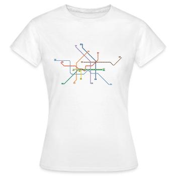 Metro Berlin - Frauen T-Shirt - Weiß - Vorne - AI Model Female 172 dark (172cm)
