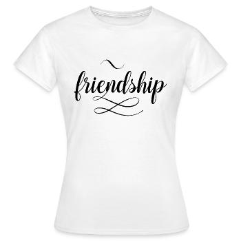 amitié - T-shirt Femme - blanc - Devant - AI Model Female 172 dark (172cm)
