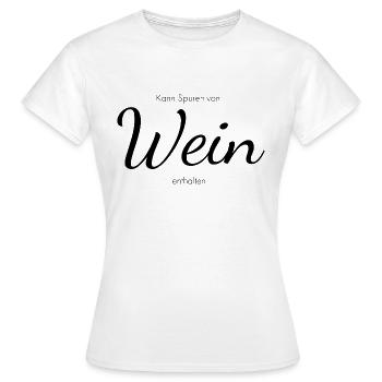Wein Spuren - Frauen T-Shirt - Weiß - Vorne - AI Model Female 172 dark (172cm)