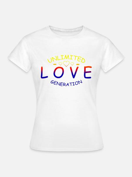 Liebe Unlimited rainbow - Frauen T-Shirt - Weiß