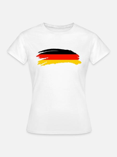 Deutschland Flagge Wappen - Frauen T-Shirt - Weiß