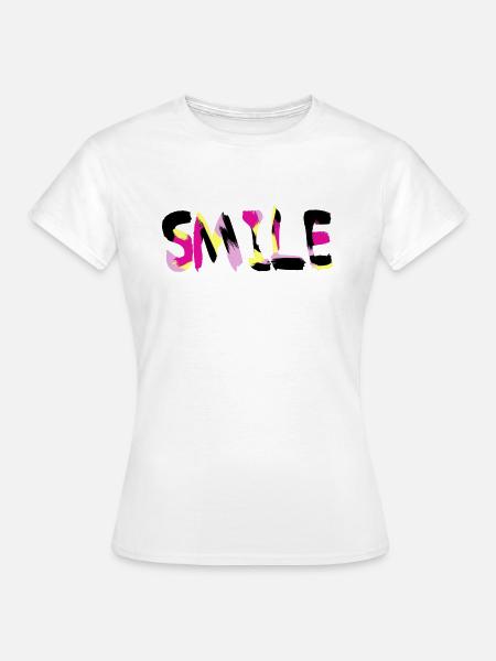 SMILE Statement - Frauen T-Shirt - Weiß