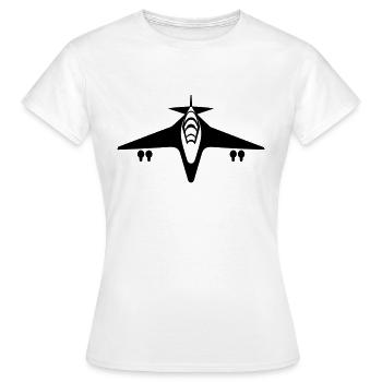 Avion de chasse - T-shirt Femme - blanc - Devant - AI Model Female 172 dark (172cm)