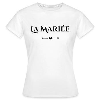 The Bride Heart - Bride-to-be - Women's T-Shirt - white - Front - AI Model Female 172 dark (172cm)