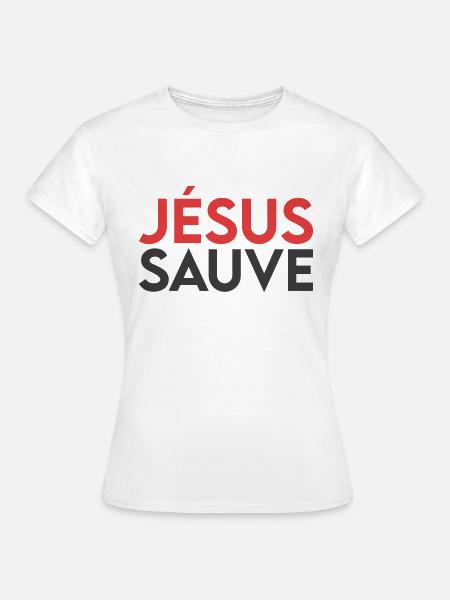 Jesus rettet - Frauen T-Shirt - Weiß