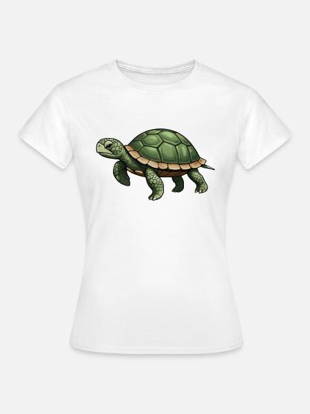 Trendige Schildkröte - Frauen T-Shirt - Weiß