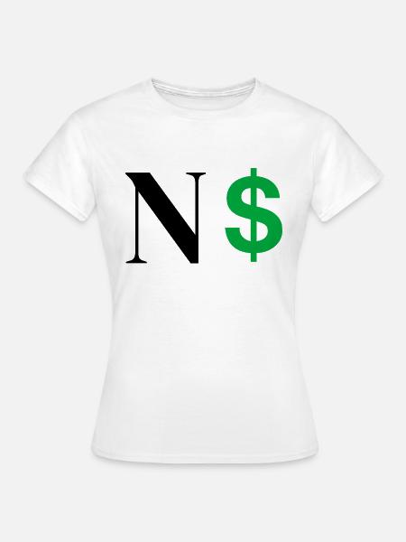 Buchstabe n Dollar - Frauen T-Shirt - Weiß