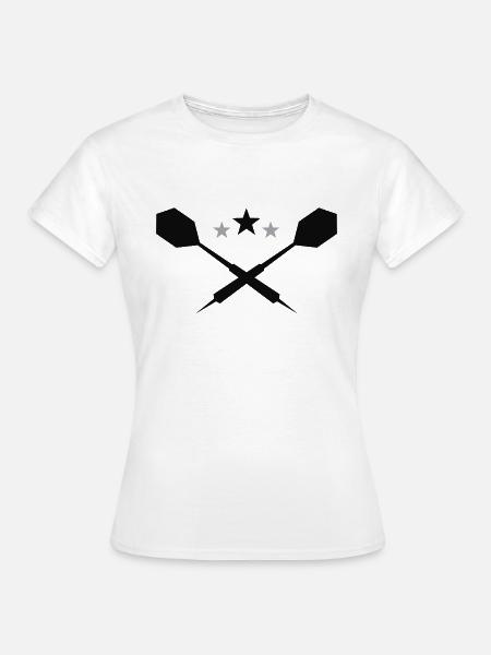 Dart Pfeile - zweifarbig - Frauen T-Shirt - Weiß