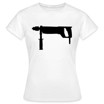 Perceuse - T-shirt Femme - blanc - Devant - AI Model Female 172 dark (172cm)