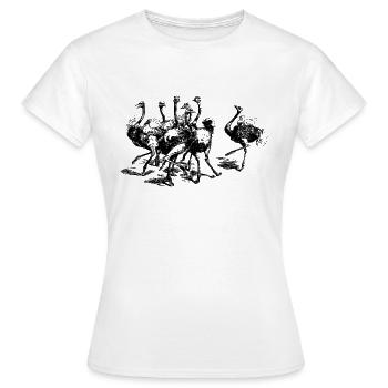 Strauß - Frauen T-Shirt - Weiß - Vorne - AI Model Female 172 dark (172cm)