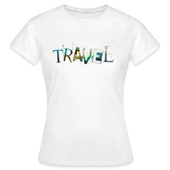 Travel - T-shirt Femme - blanc - Devant - AI Model Female 172 dark (172cm)
