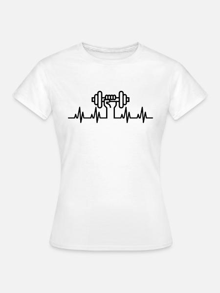 EKG Bodybuilding - Frauen T-Shirt - Weiß