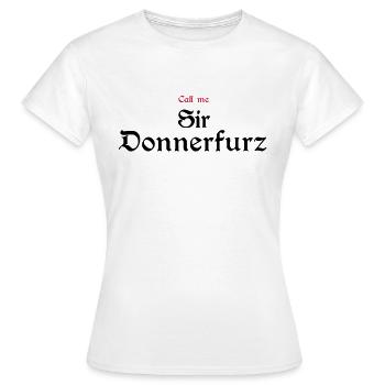 Sir Donnerfurz - T-shirt Femme - blanc - Devant - AI Model Female 172 dark (172cm)