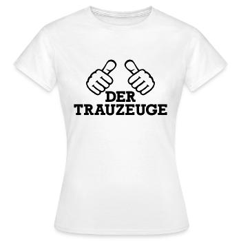 Trauzeuge - Frauen T-Shirt - Weiß - Vorne - AI Model Female 172 dark (172cm)