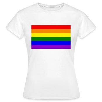 Schwul - Frauen T-Shirt - Weiß - Vorne - AI Model Female 172 dark (172cm)