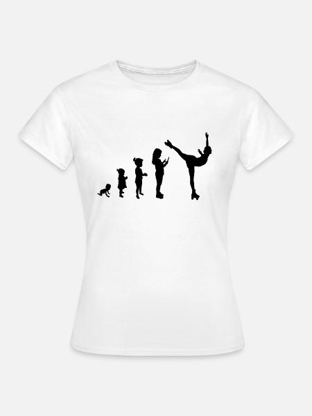 Evolution roller skating 1 - Frauen T-Shirt - Weiß