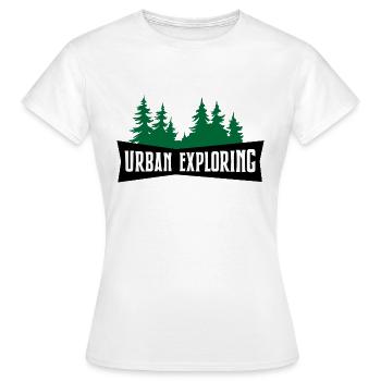 Urban Exploring - Frauen T-Shirt - Weiß - Vorne - AI Model Female 172 dark (172cm)