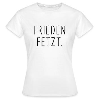 Peace is raging. - Women's T-Shirt - white - Front - AI Model Female 172 dark (172cm)